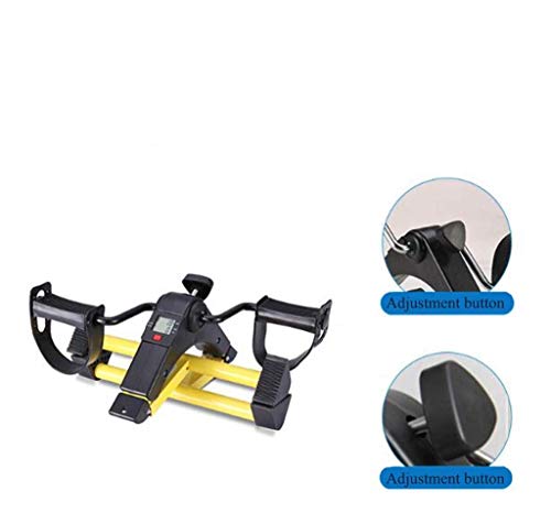 TWDYC Fitness Pedal Portable Folding Stationary Under Desk Indoor Exercise Bike for Arms Legs Physical Therapy with Calorie Counter 53.5 * 37 * 3