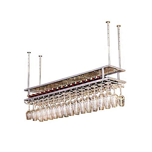 NEOCHY Wine Rack European Style Bottle Holder Red Wine Glass Holder Counter Bar Wall Mounted/Hanging Wine Glass Rack/Cup Holder Vintage Top/Vinta