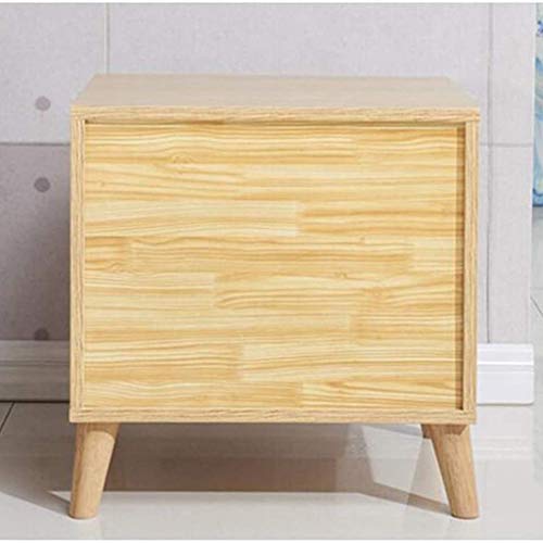 JYDQM Nightstand White Night Stand, Side End Wood Bedside Tables with Drawer for Bedroom Livingroom, Wood Legs
