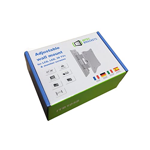 Intec brackets - Swivel and Tilt TV Wall Bracket Fits 17-27" with VESA 75x75 & 100x100mm. Silver