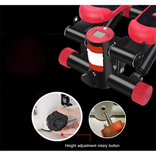 TWDYC Mini Stepper Mini Fitness Exercise Machine Step Trainer Equipment with Resistance Bands Durable Safe Treadmill and Comfortable Foot Pedals