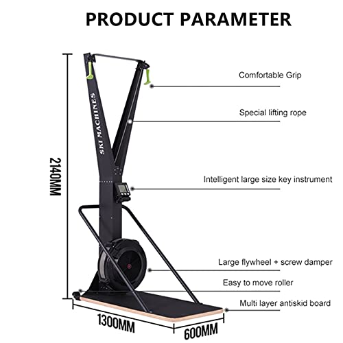 Ski Exercise Machine, Ski Machine with Display Monitor, Indoor Ski Cross Trainer Machine, Ski Exercise Machine Strength Training Leg Machine, Car