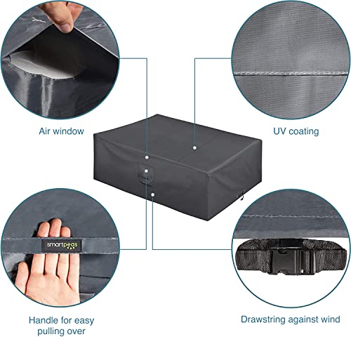 smartpeas Outdoor Furniture Covers - 200 * 160 * 80Cm - Waterproof Cover For Patio Rattan Table & Chairs +Plus: Garden Gloves