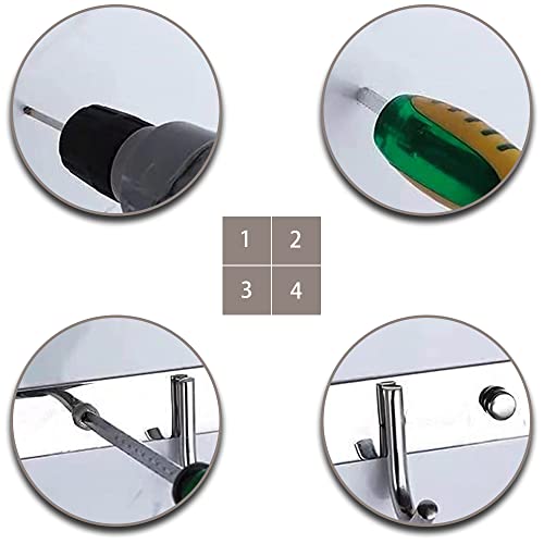 LEEJTONGQ Coat Hook Wall Mounted Coat Hooks Rack with 3 Round Hooks Coat Rack for Towel Coat Robe Hat Clothes