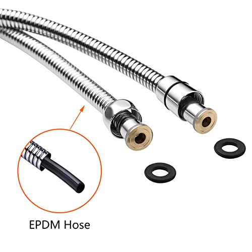Ibergrif M20109-17 Shower Hose 1.7M, Replacement Shower Hose, Universal Shower Hose, Flexible Anti Twist Shower Hose for Bath Taps, Stainless Ste