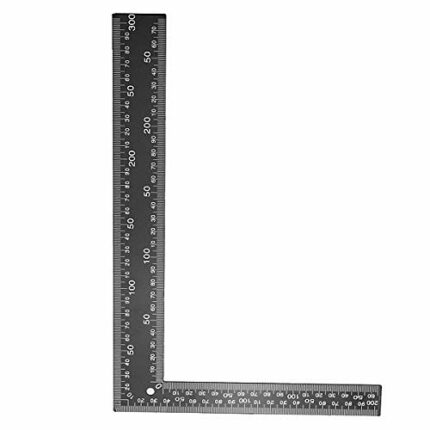 20 X 30CM STEEL TRI FRAMING SET SQUARE RIGHT ANGLE STRAIGHT EDGE L RULER 300MM S&S PRODUCTS
