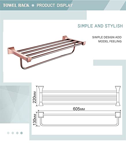 HIGOH Towel Racks,Bathroom Towel Rack Wall Mounted Towel Holder,Wall Mounted Towel Rail Rack Bar Shelf,Bathroom Accessories