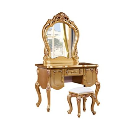 maozi Dressing Table Bedroom Furniture Small Dressing Vanity Golden Princess Dressing Table