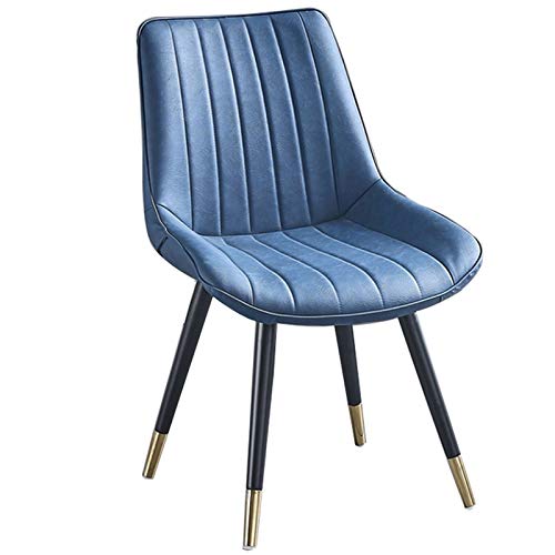 Modern Kitchen Dining Room Chairs Dining Chairs PU Leather Chairs With Black Metal Legs Seat And Backrests Kitchen Living Room Lounge Counter Cha