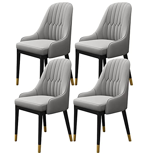 Kitchen Dining Room Furniture Chairs Kitchen Dining Chairs Set Of 4 Modern PU Leather High Back Soft Seat Living Room Chairs Water Proof Leather