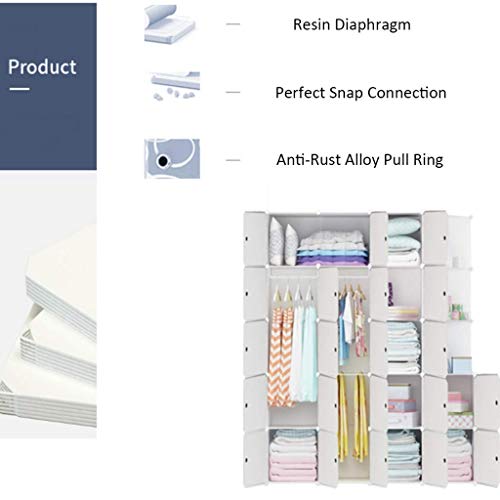 JYDQM Closet Wardrobe Closets Clothes Wardrobe Bedroom Armoire Storage Organizer with Doors, Capacious,Sturdy