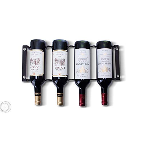 Yalych Metal Wine Rack 4-Bottles Countertop Countertop Cabinet Wine Holder Storage,Sleek and Chic Looking - Minimal Assembly Required. Decorative