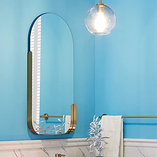 SkiPdr Bathroom Mirror Semi-Ellipse Decorative Mirror with Storage for Bathroom, Bedroom Living Room