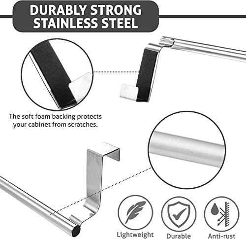 Towel Rail Over the Door Towel Holder Stainless Steel Stainless Steel Anti Slip Over Rea Towel Holders Without Drilling Waterproof and Rustproof