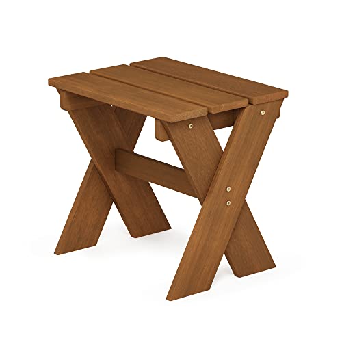 Furinno Side Table Flower Stand, Meranti Wood, Natural, 45.2 (W) x 43.9 (H) x 35.1 (D) cm