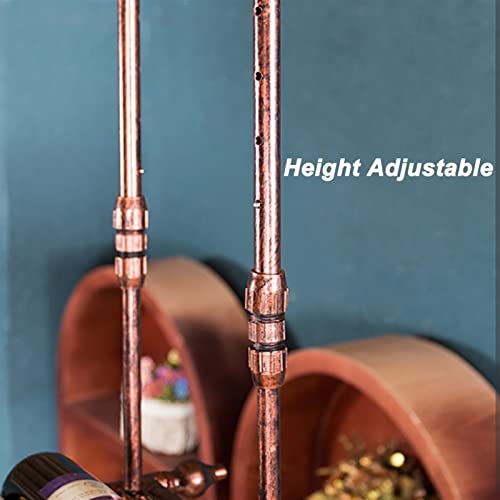 KEppd Wine Rack Hanging Shelves Height Adjustable Bottle Rack Floating Shelves Ceiling Wine Rack Wine Rack Wall Mounted Easy To Install Wine Glas