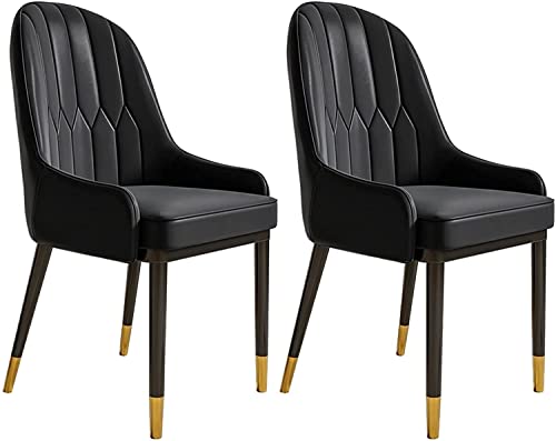 dining chair Office Reception Chairs Business Dining Chairs Set Kitchen Modern Kitchen Dining Chairs Set of 2 Water Proof PU Leather Side Chair w