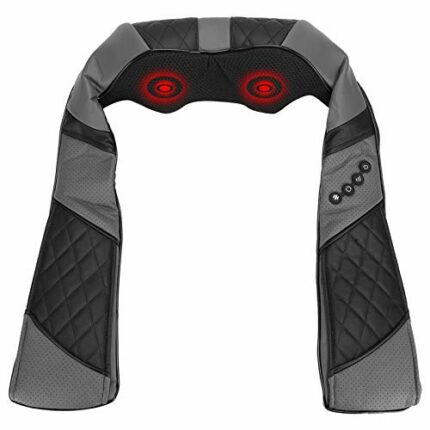 ALREMO HUANGXING - Neck and Back Massager, Shiatsu Shoulder Massager with Heat Deep Tissue 3D Kneading Pillow Massager for Neck, Back, Shoulders,