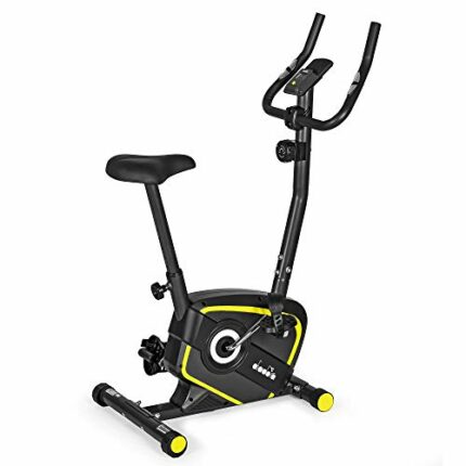 Diadora Fitness Lilly Evo Magnetic Exercise Bike Up to 110 kg Weight Unisex Adult, Black/Yellow