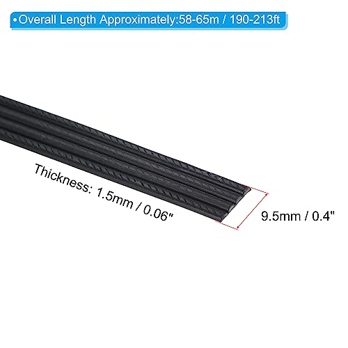 PATIKIL Wicker Repair Kit, Flat Synthetic Rattan Material for Garden Patio Furniture Replacement DIY Chair Sofa Table, Black