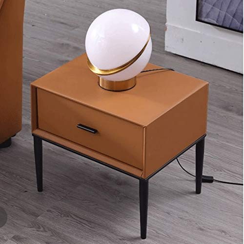 N/A Nordic Minimalist Italian Style Bedside Table Bedroom Furniture Italian Minimalist Bedside Cabinet Light Luxury Side Cabi