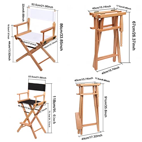 TBACW 2 Set (4pcs) Directors Chair Canvas Replacement Covers Kit for Directors Chairs,Movie Chair Replacement Canvas Seat and Back Oxford Cloth C