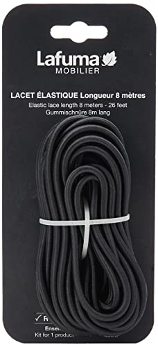 Lafuma Elastic Cord 8m, Black & LFM2322 Elastic Laces Ideal for RSX and RSXA - White (Set of 4)