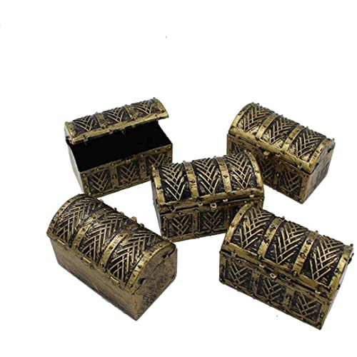 Mini Pirate Treasure Chest Treasure Chest 10 Pcs Children's Vintage Party Jewellery Storage Home Decor Pirate Treasure Chest