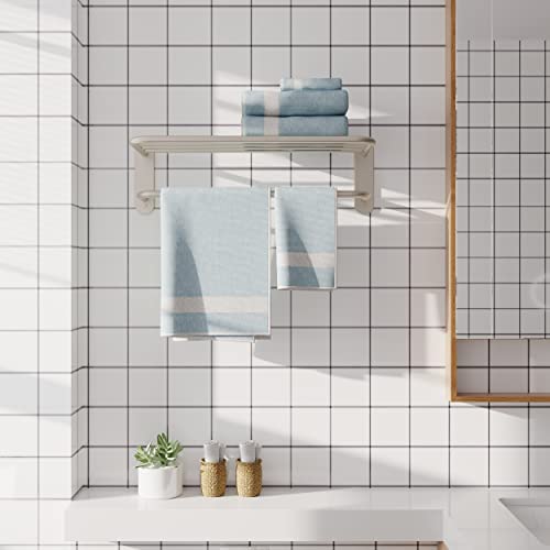 Fixsen 18 Inch Bathroom Towel Rack Towel Bar Towel Shelf Brushed Nickel Stainless Steel and Zinc Alloy Wall Mount 1pc for House Lavatory and Hote