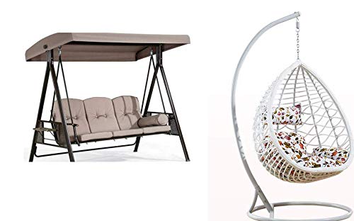 HENSITA 700lbs Weight Capacity Hammock Chair Spring for Porch Swings Hanging Chairs 2 Pieces Suspension Hooks