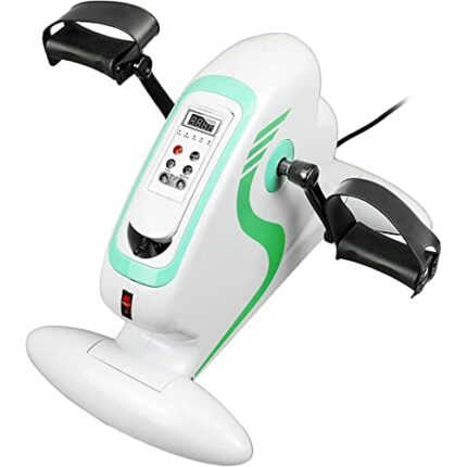 LUNEZY Pedals for Arms and Legs Mini Exercise Bike with LCD Display and Electric Motor