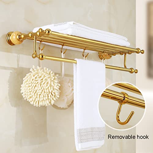 HIGOH Towel Racks, Bathroom Towel Rack Wall Mounted Towel Holder,European Style Bathroom Towel Rack,Stainless Steelen Bathroom Rack,Bathroom Jade