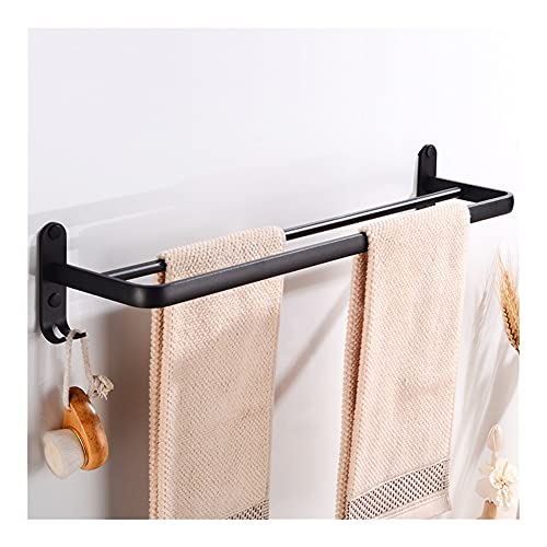 HIGOH Towel Racks,Towel Holder Towel Rail for Bathroom, Bathroom Hand Towel Holder, Wall Mounted Double Towel Bar Holder, Aluminum Towel Rail Han