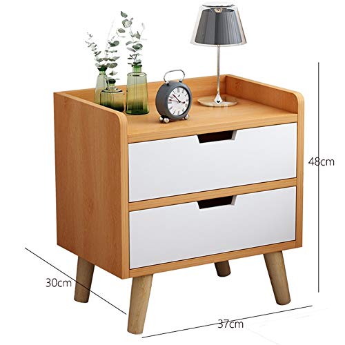 JYDQM Living Room Solid Wood Leg Mini Bedside Table, Eight-shaped Leg Bedroom Outside Bedside Table