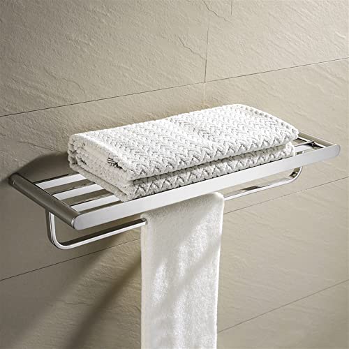 HIGOH Towel Racks, Bathroom Towel Rack Wall Mounted Towel Holder,Bathroom Accessories Chrome Towel Bar Shelf,Towel Holder Rack