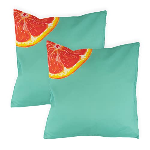 Gardenwize - Pack of 2 Outdoor Scatter Cushions, Garden Furniture Cushions - Covers & Pillows (Gold Palm)