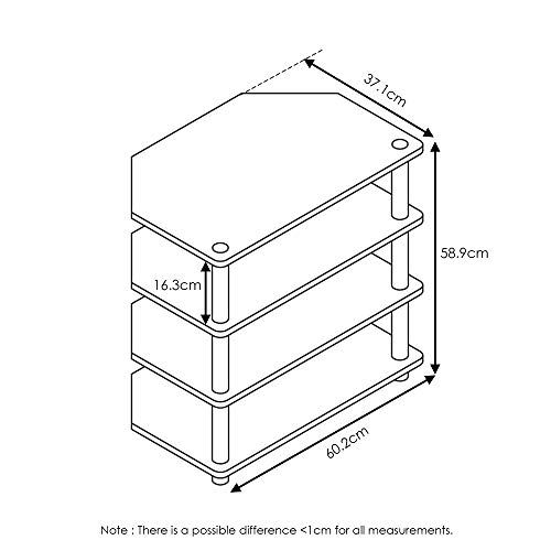 Furinno Toolless TV Stands, Wood, Espresso/Black, one size