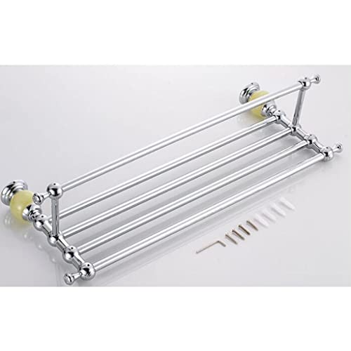 HIGOH Towel Racks,Bathroom Towel Rack Wall Mounted Towel Holder,New Brass and Jade Bathroom Accessories Towel Holder,Towel Bar,Towel Rack,Towel R