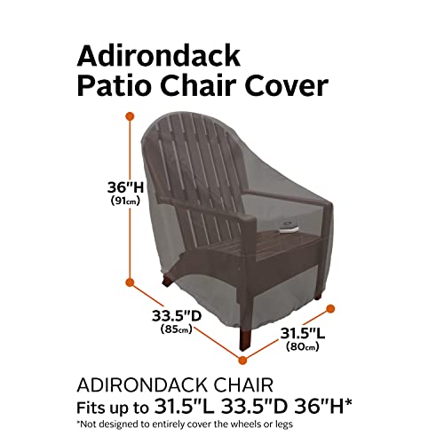 Classic Accessories Ravenna Garden Adirondack Chair Cover, Dark Taupe/Mushroom/Espresso (80cm)