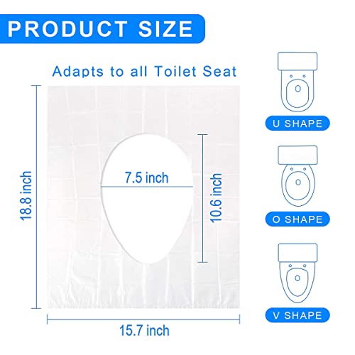 Luckyrao 50 PCS Travel Disposable Toilet Seat Cover Antibacterial Waterproof Portable WC Pad Toilet Mat For Baby Pregnant Mom,Independent Packing