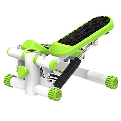 TWDYC Fitness Stair Stepper - Mini Stepper Fitness Cardio Exercise Trainer Twisting Action with Resistance Bands Green and Orange 37 * 27 * 17cm