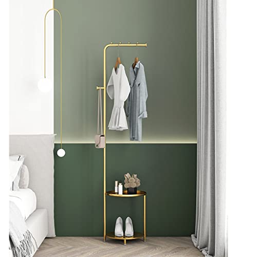 N/A Coat Rack Floor Nordic Hanger Bedroom Light Luxury Home Living Room Hanging Clothes Simple (Color : Svart, Size : 175 * 42 * 35cm)