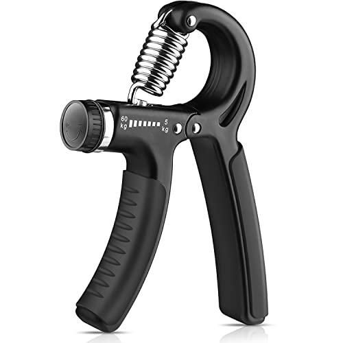 UOROMI Grip Strength Trainer, Hand Grip Strengthener with Adjustable Resistance 11-132 Lbs (5-60kg), Forearm Strengthener, Non-Slip Hand Exercise