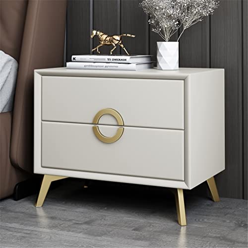 N/A Bedside Table Bedroom Furniture Minimalist Leather Art Night Table Solid Wood Simplely Bedside Cabinet (Color : black-Soul Eater1)