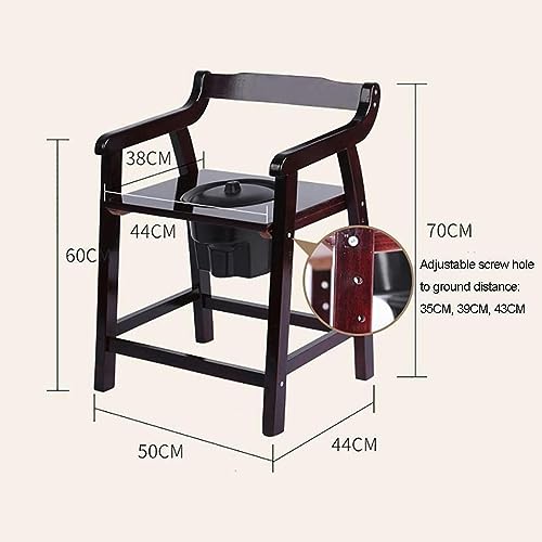 CNAOHGHN Portable Toilet Chair for Elderly Toilet Positioning Stool - Portable Lodging House 3 Height Adjustment 551lbs Bearing Capacity Chair wi