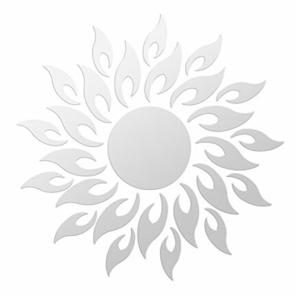 Yosoo Sunflower Acrylic Mirror 3D Removable Wall Sticker Mirror Effect Decal for Bedroom Tv Background Wall Home Decoration
