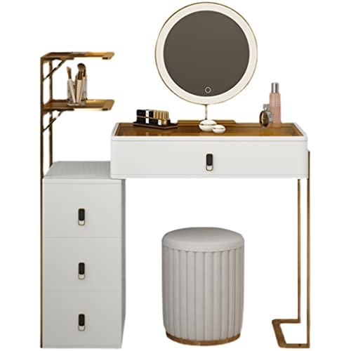 NXYDD Dressing Table Storage Cabinet Bedroom Furniture Small Solid Wood Dressing Table Vanity Set