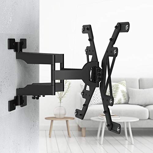 Hama 118064 Ultraslim TV wall bracket (tiltable, swivelling, fully mobile for televisions from 37 to 75 inches, incl. Fischer dowels, VESA up to