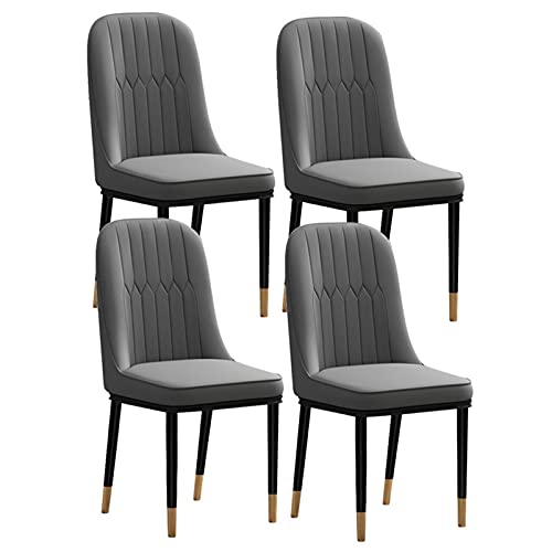 Kitchen Dining Room Furniture Chairs Dining Chairs Set Of 4 Modern PU Water Proof Leather High Back Padded Soft Seat Kitchen Chairs Living Room C