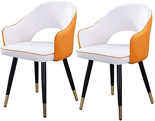 dining chair Office Reception Chairs Business Dining Chairs Set Kitchen Dining Room Chairs Modern PU Leather Hollow Out Back Padded Soft Seat Liv